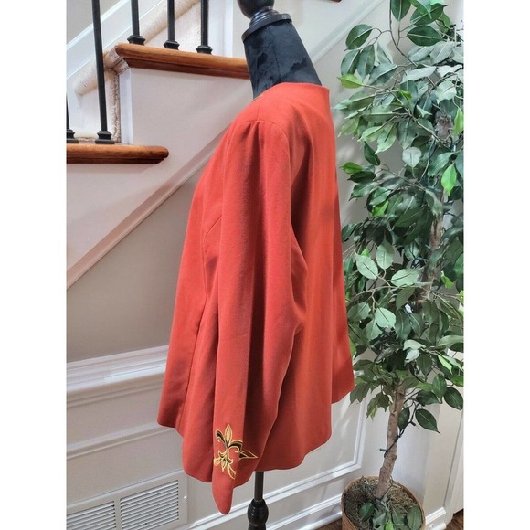 VTG Bob Mackie Solid Polyester Long Sleeve Buttons Front Jacket Blazer Size 1X - Picture 5 of 11